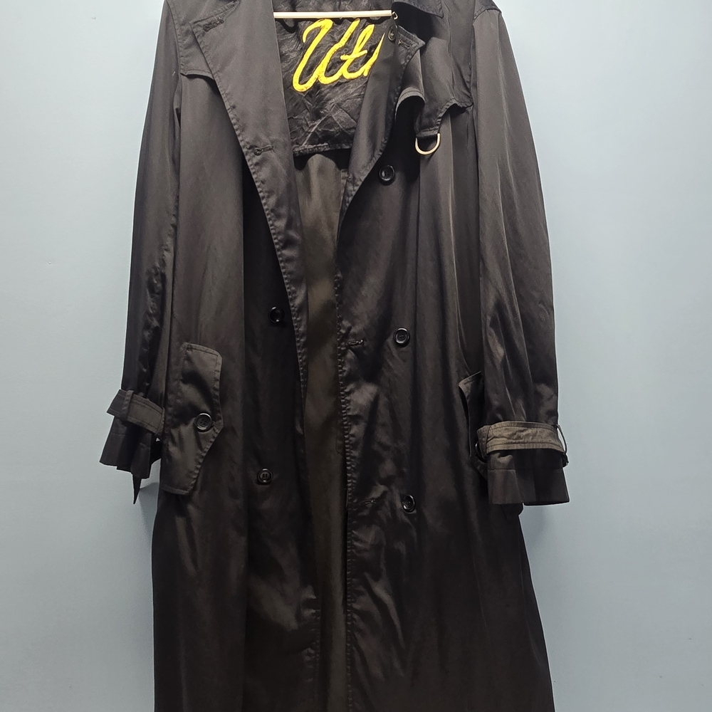 Uth Black Trench Coat Long Coat